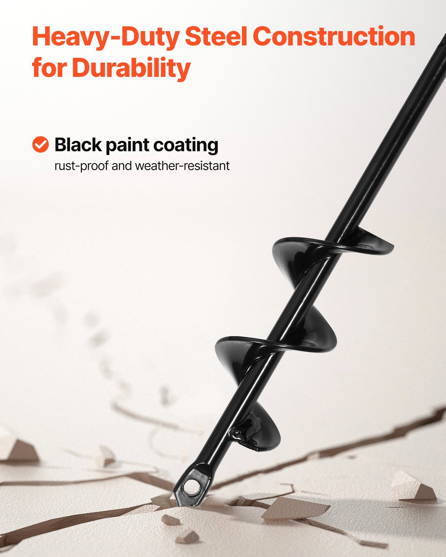 Auger Drill Bit for Planting Set of 2, 40 x 220 mm & 80 x 300 mm, Spiral Drill Bit for 3/8" Hex Drive Drills, Heavy Duty Bulb Planter Tool, Hole Drilling Attachments for Digger