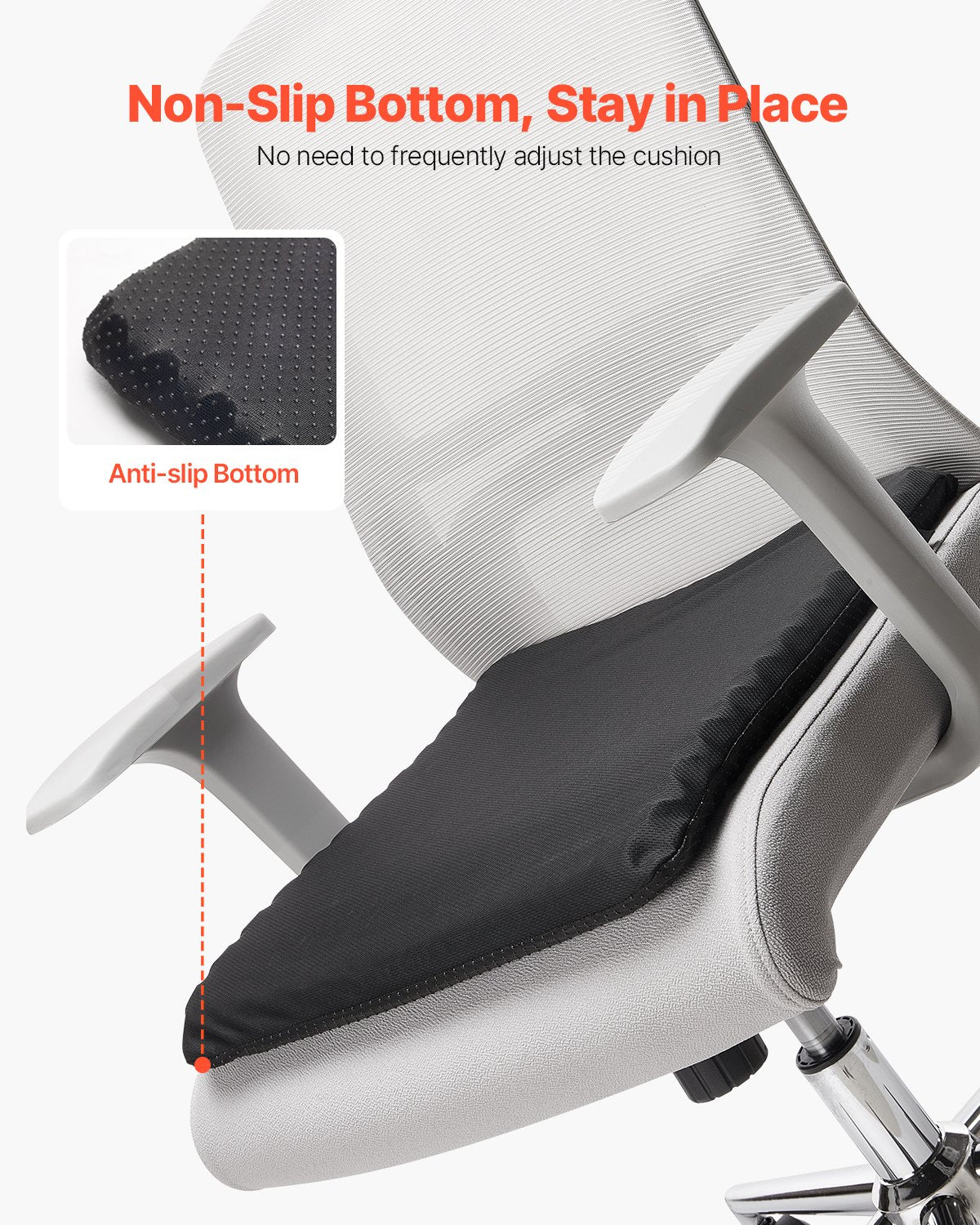 Sittdyna, kylande gel-sittdyna för tryckavlastning, mjuk och andningsbar rullstolssittdyna med avtagbart överdrag, lätt och bärbar för kontor, resor, bil, flygplan