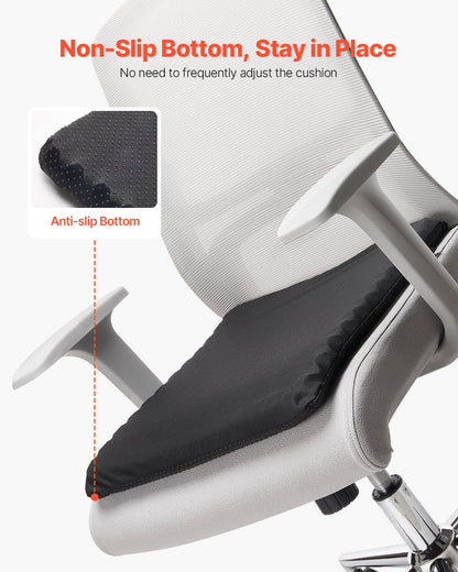 Sittdyna, kylande gel-sittdyna för tryckavlastning, mjuk och andningsbar rullstolssittdyna med avtagbart överdrag, lätt och bärbar för kontor, resor, bil, flygplan