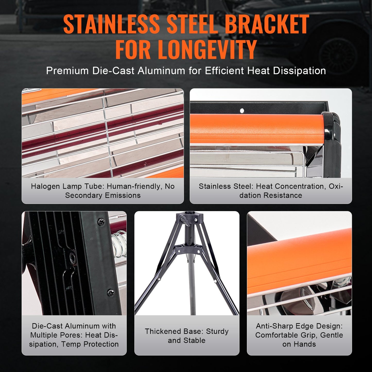 Infrared Curing Lamp, Handheld/Stand Dual Use, 2000W 0-90 min Timing, Auto Heating Car Curing Light with Bracket, 3.55 sq.ft Spray Baking Booth Heaters, Paint Dryer for On-Site Repair