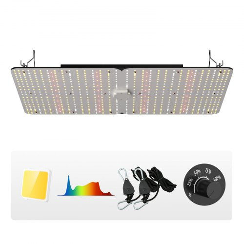 LED-växtlampa, 300W fullspektrum dimbar, högavkastande Samsung 2B1B diodväxtlampa för inomhusväxter, plantor, grönsaker och blommor i växthus, kedjedrivare för 3x3/4x4 fot odlingstält