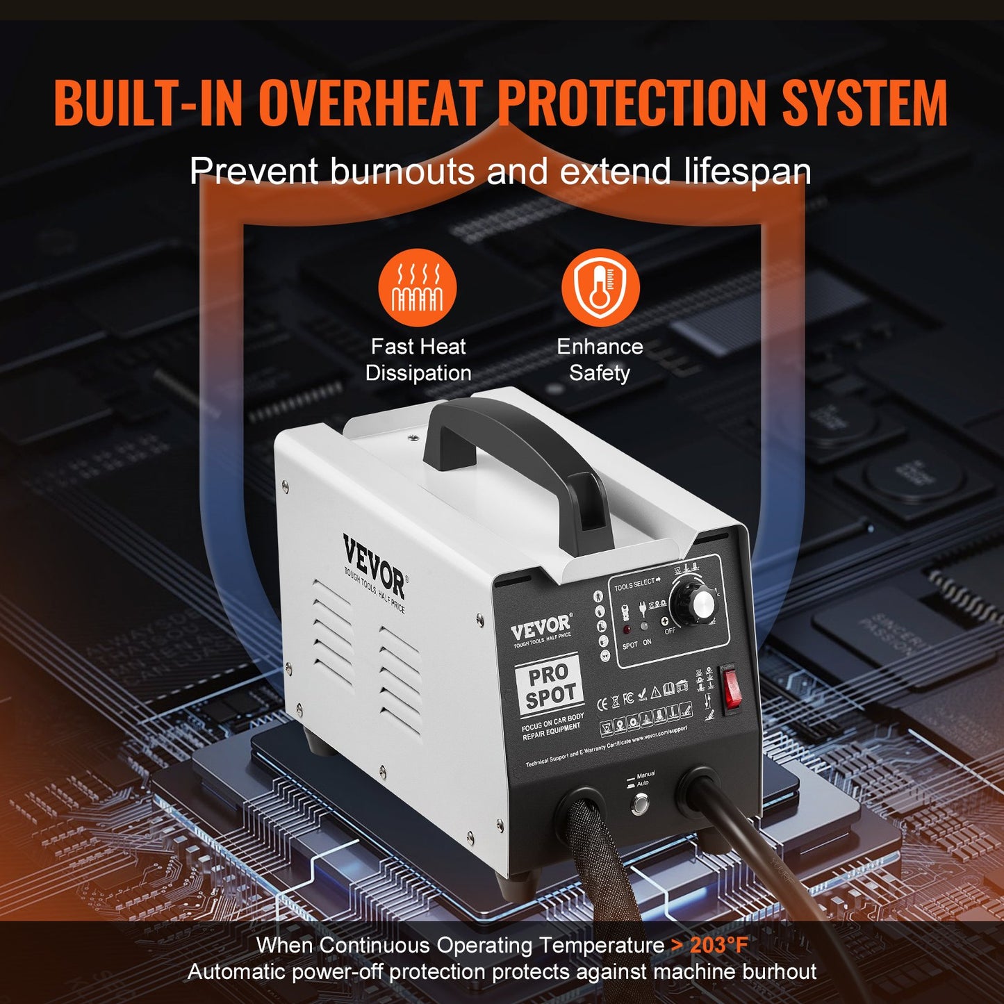 Stud Welder Dent Repair Kit, 1.8KW Spot Welder Dent Puller with Auto/Manual Welding & 7 Versatile Modes, Auto Body Spot Welding Dent Puller Machine for Car, Truck Dent Repair