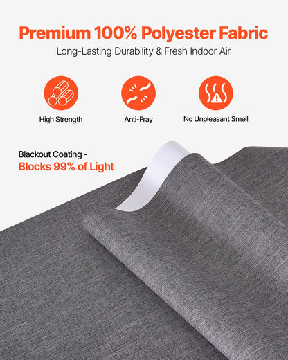 Panel Track Blinds, Extendable Track from 116 cm to 218 cm W, Trimmable Panel Curtains Up to 243cm H, Vertical Blackout Panel Blinds for Sliding Doors, Patio Doors, Room Divider, Dark Gray