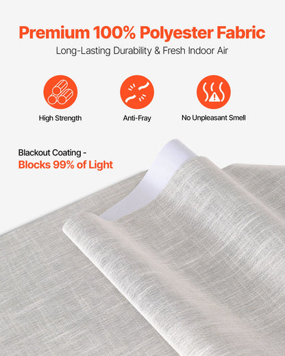 Panel Track Blinds, Extendable Track from 116 cm to 218 cm W, Trimmable Panel Curtains Up to 243cm H, Vertical Blackout Panel Blinds for Sliding Doors, Patio Doors, Room Divider, Light Gray