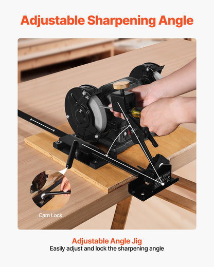 Pro Grind-slipningssystem, Multi-Grind-slipjigg för 152 mm och 203 mm bänkslipmaskin - med plattformsjigg, verktygsstöd, monteringsblock, geringsskena, mikrofasblock, för träsvarvningsverktyg