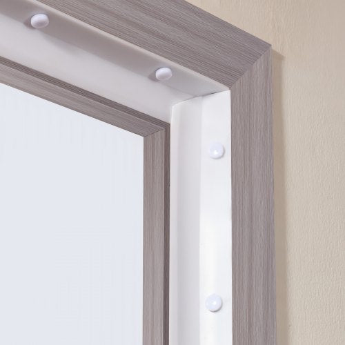 Garageportstätning för ovansida och sidor, 34 fot universell vädertätningslist, ersättning för mjuk och hård komposit, väderbeständiga garageportstätningar av TPE med självhäftande baksida och skruvar, vit