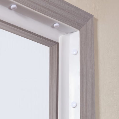 Garageportstätning för ovansida och sidor, 34 fot universell vädertätningslist, ersättning för mjuk och hård komposit, väderbeständiga garageportstätningar av TPE med självhäftande baksida och skruvar, vit