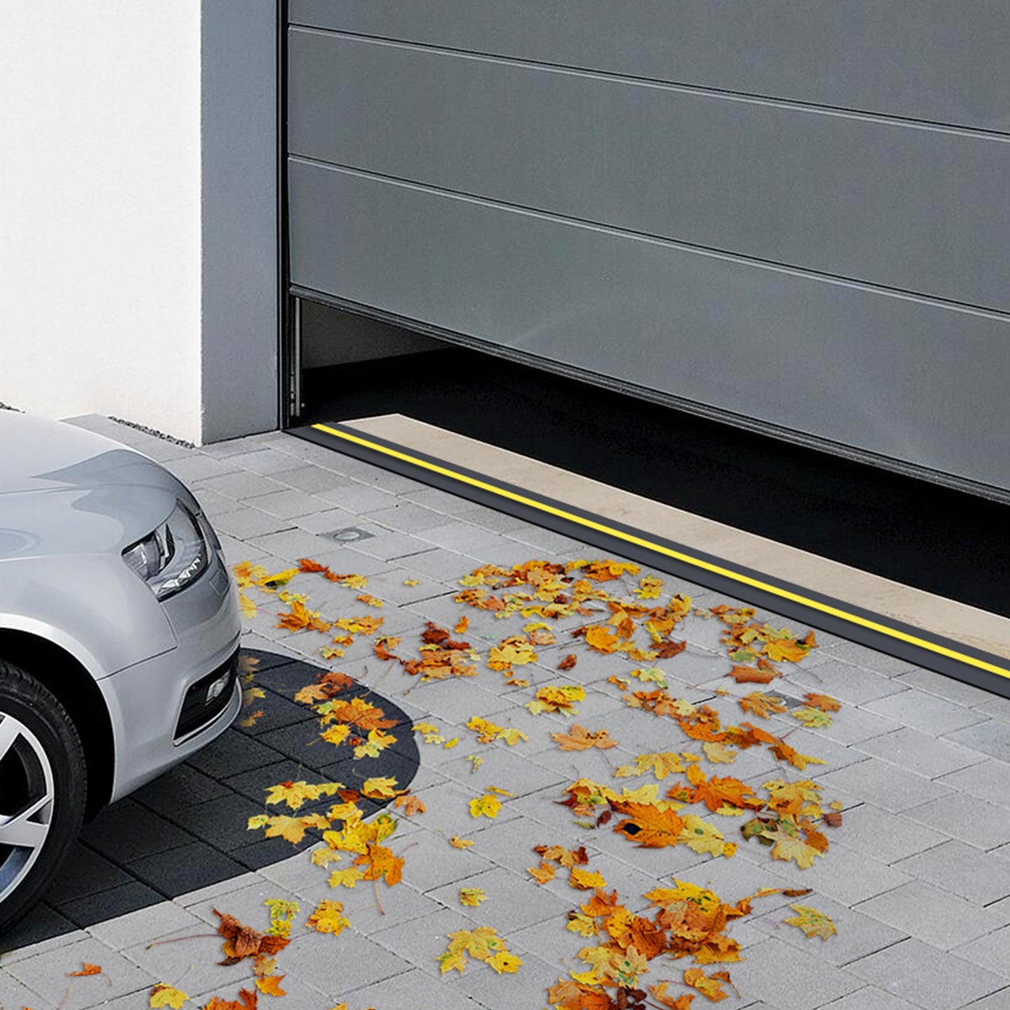 Tätningssats för garageportströskel och botten, 10 fot U-form + O-ring universell garageportstätningslist för botten i PVC, kombinerad med väderbeständig tätningslist för garagetröskel med självhäftande material, svart