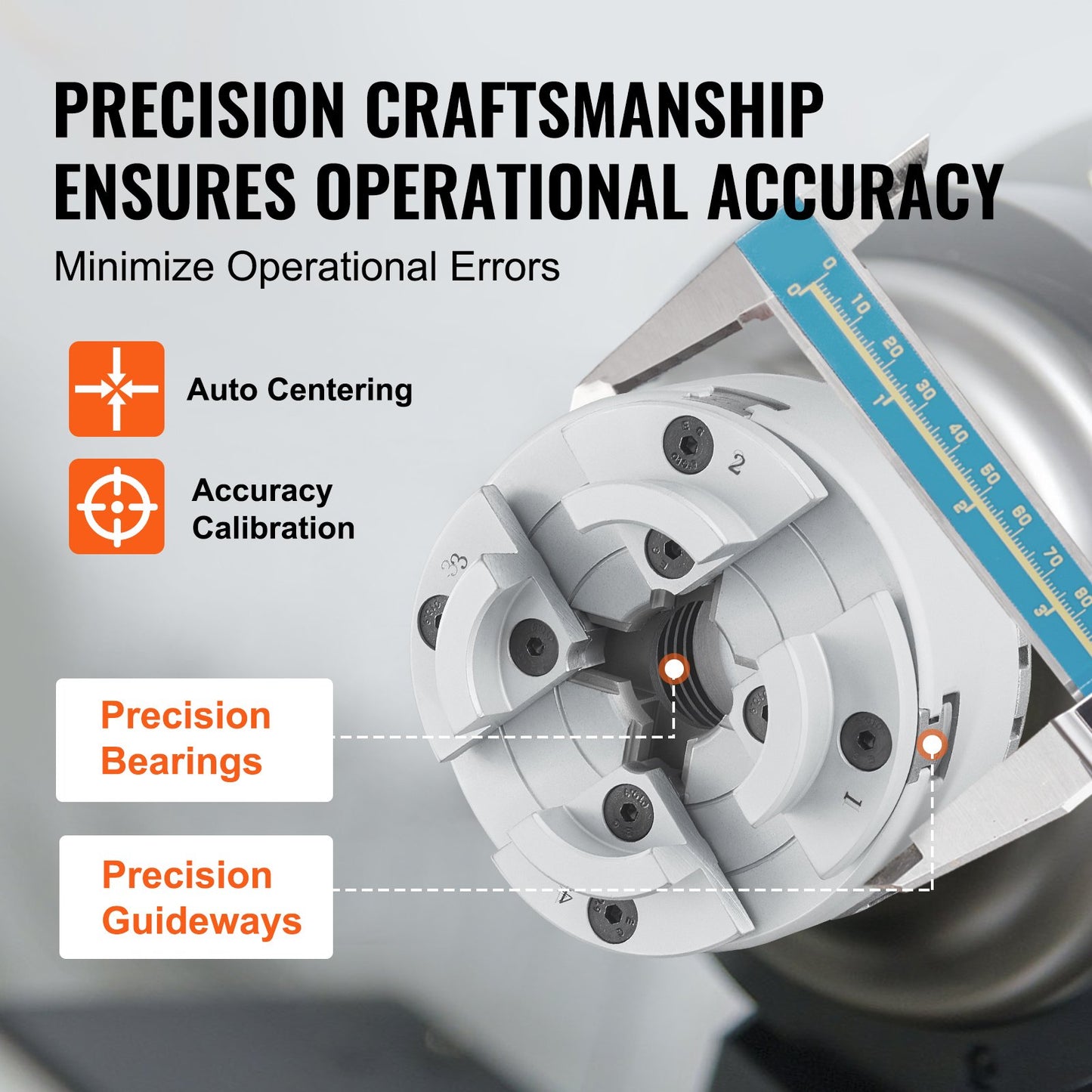 KP96 Svarvchuck, 4-käks 9,5 cm diameter, Metallsvarvchuck Svarvtillbehör, Självcentrerande verktyg, för svarv, precisionsbearbetning, slipmaskiner, fräsmaskiner