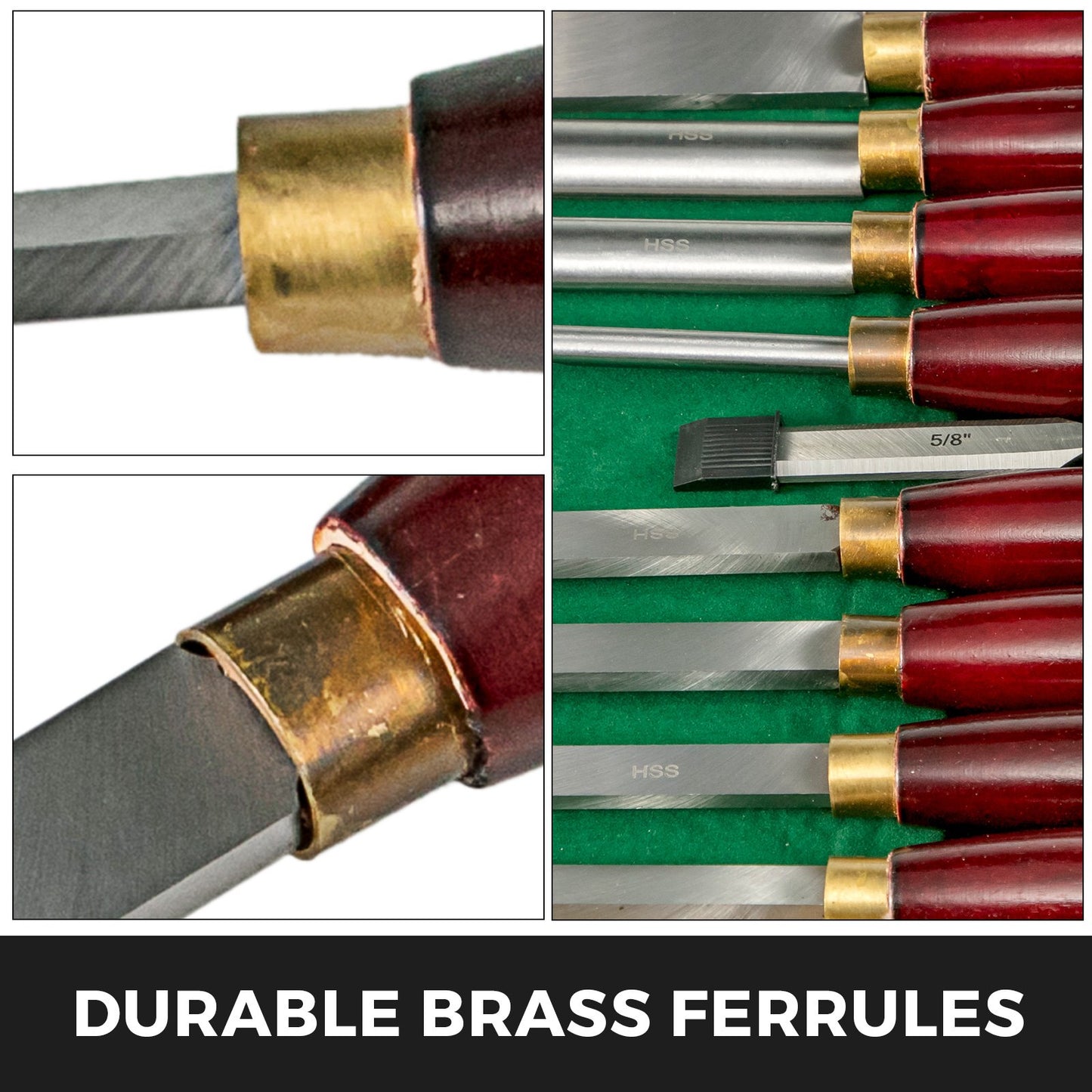 Wood Chisel Sets 8pcs Lathe Chisels 7INCH/17CM Woodworking Chisels 9INCH Wood Lathe Tools Wood Chisels Lathe Tools Wood Tool Box for Wood Carving Root Carving Furniture Carving Lathes Red