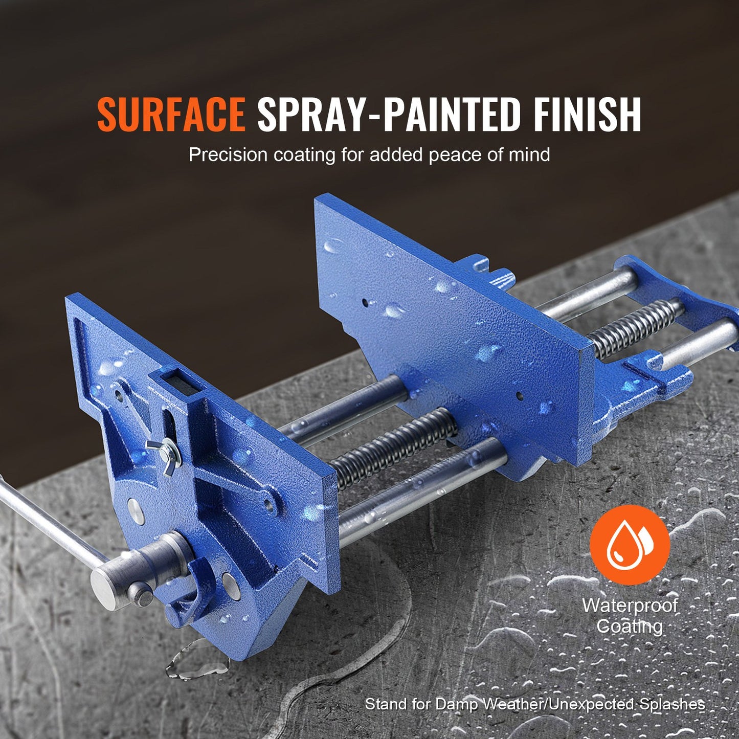 Woodworking Vise, 13 inch Woodworking Bench Vise, Heavy-duty Cast Iron Vice for Workbench 10.6" Jaw Width, with Quick Release Lever for Woodworking, Cutting, and Drilling