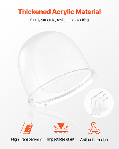 Cotton Candy Machine Cover, Transparent Acrylic Dome Bubble Shield, Cotton Candy Machine Bubble Shield Compatible with 381mm Cottons Candies Machines Bowl for Party, Shops, Bottom Groove Design