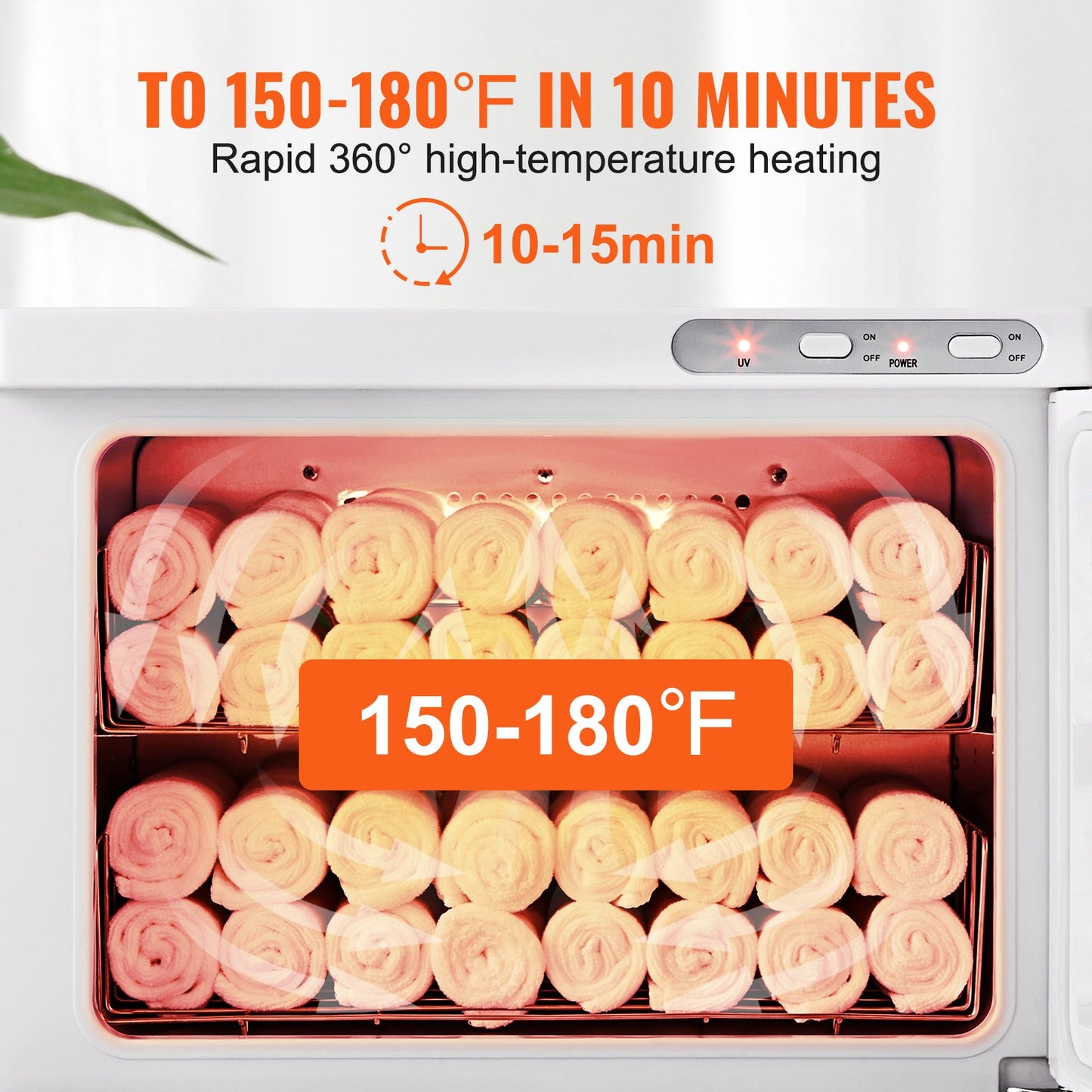 Handduksvärmare, 23L stor kapacitet spa handduksvärmare med genomskinligt fönster, 2 rostfria stålställ, rymmer 50-60 handdukar, 2-i-1 snabb allroundvärme för ansiktsbehandlingar, spa, massage, salong