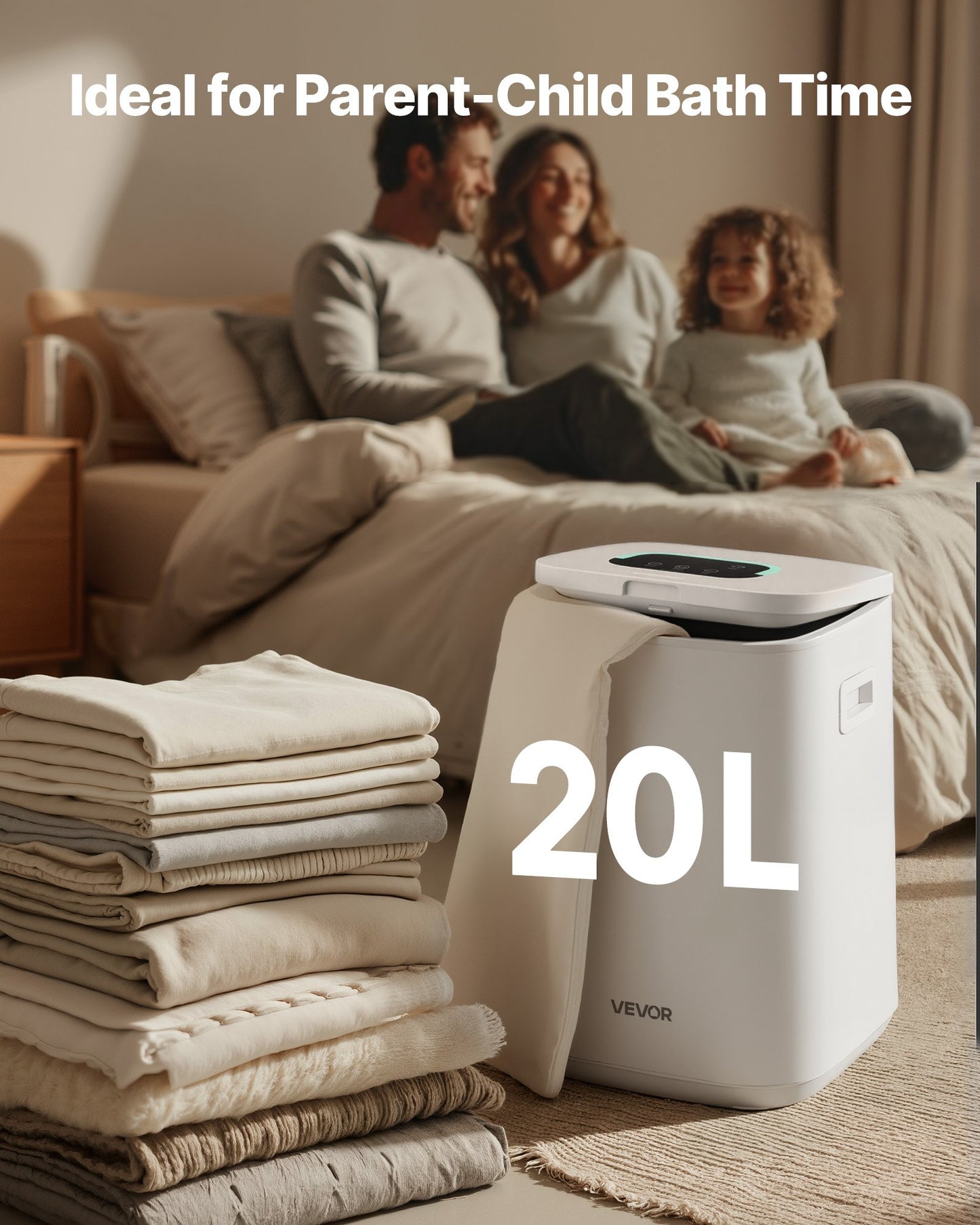 Towel Warmers for Bathroom, Towel Warmer Bucket with Child Lock & High-Temp Indicator & 24H Delay Timer & Auto Shut Off Fits up to 4 Oversized Bath Towels, Blankets, Clothes, Bathrobes and More