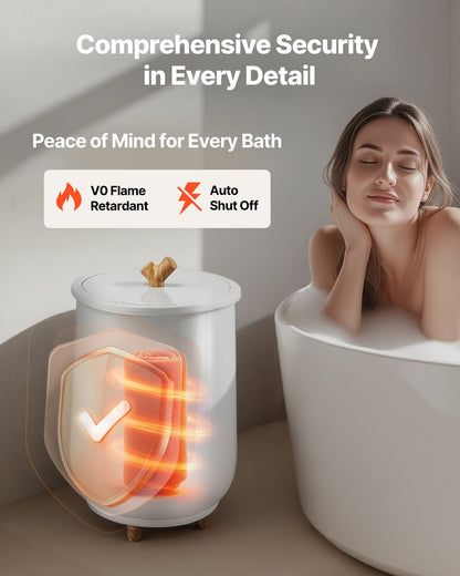 Towel Warmers for Bathroom, Towel Warmer Bucket Auto Shut Off for Spa Fits up to 3 Oversized Bath Towels, Blankets, Clothes, Bathrobes, PJ's and More