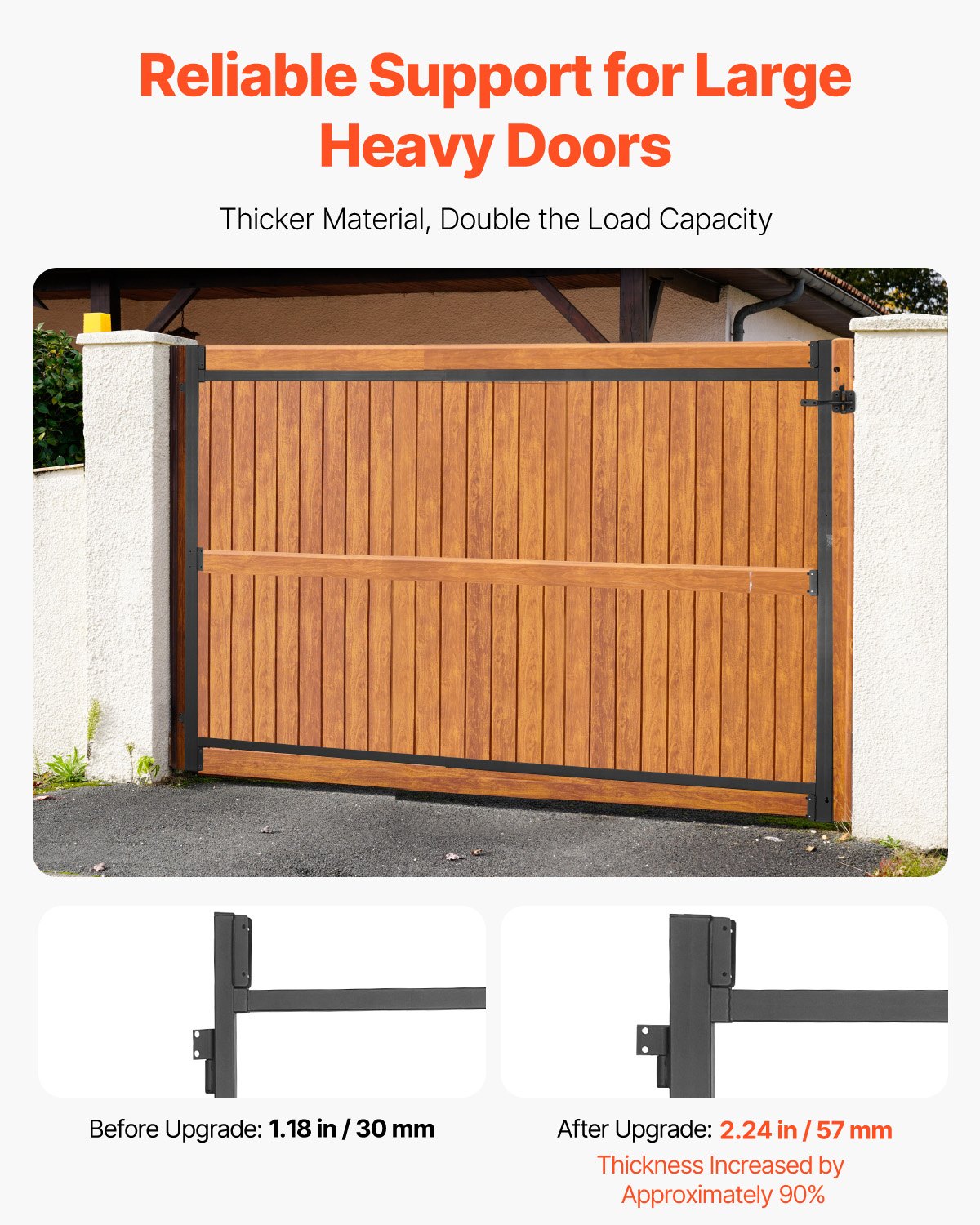 Gate Building Kit, Fits 36 to 60 in Wide Openings, Up from 6 to 7 ft High Fence, Adjustable Gate Building Kit, Anti Sag Full Gate Frame Kit with Latch Lock and Screws, for Wooden Fence, Iron