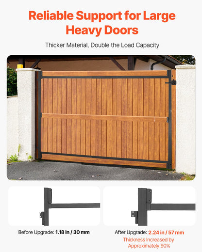 Gate Building Kit, Fits 36 to 60 in Wide Openings, Up from 6 to 7 ft High Fence, Adjustable Gate Building Kit, Anti Sag Full Gate Frame Kit with Latch Lock and Screws, for Wooden Fence, Iron