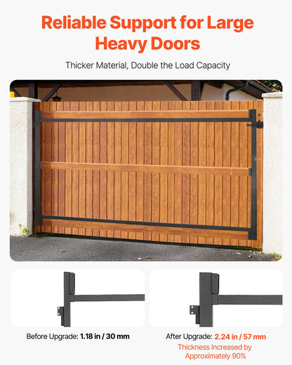 Gate Building Kit, Fits 60 to 96 in Wide Openings, Up from 4 to 5 ft High Fence, Adjustable Gate Building Kit, Anti Sag Full Gate Frame Kit with Latch Lock and Screws, for Wooden Fence, Iron