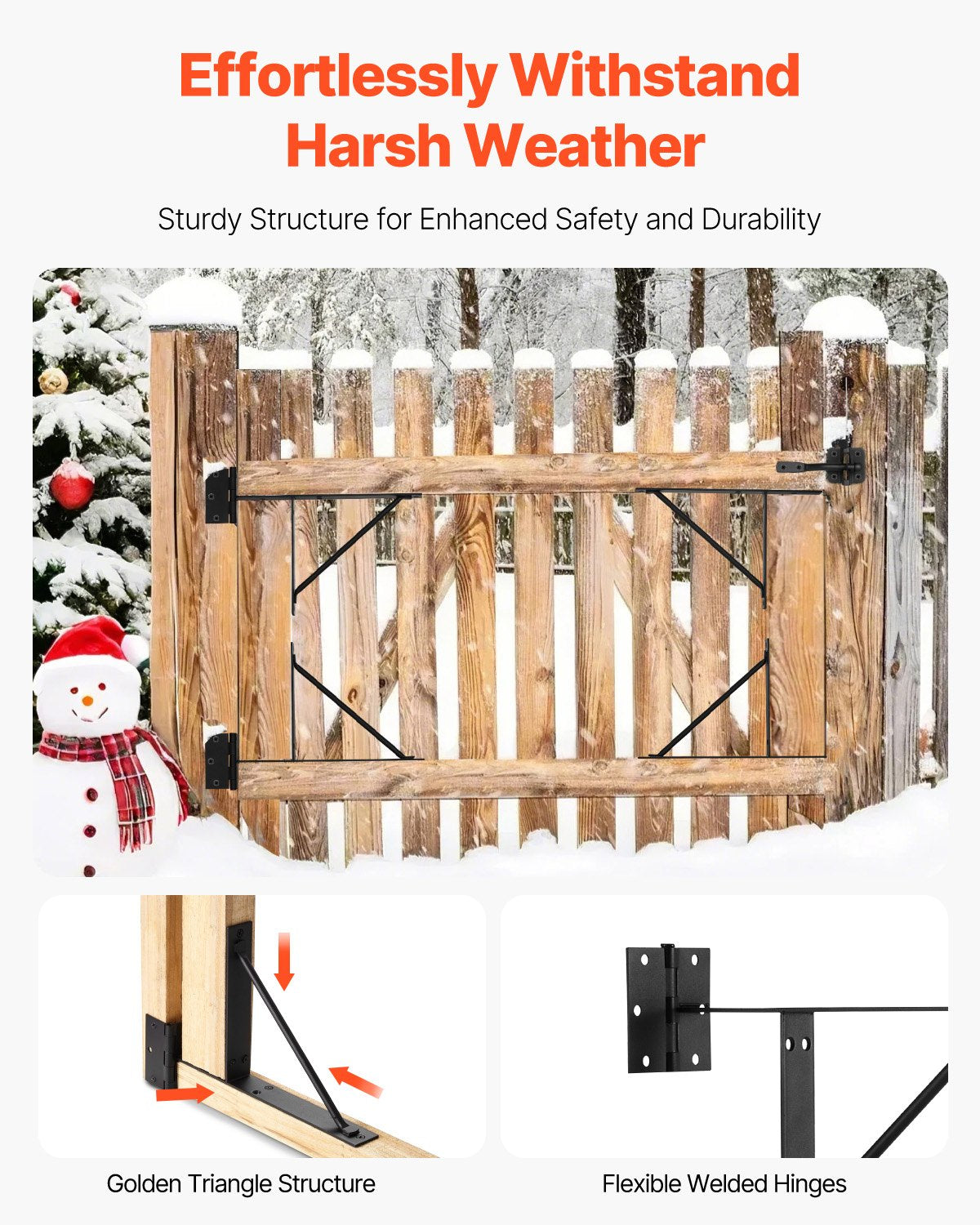 Gate Corner Brace Bracket, 2 Sets, Anti Sag Gate Frame Hardware Kit, Gate Frame Brace Bracket with Latch Lock, Screws, for Shed Doors, Corral Gates, Driveway Gates, Stable Gates, Iron, Black