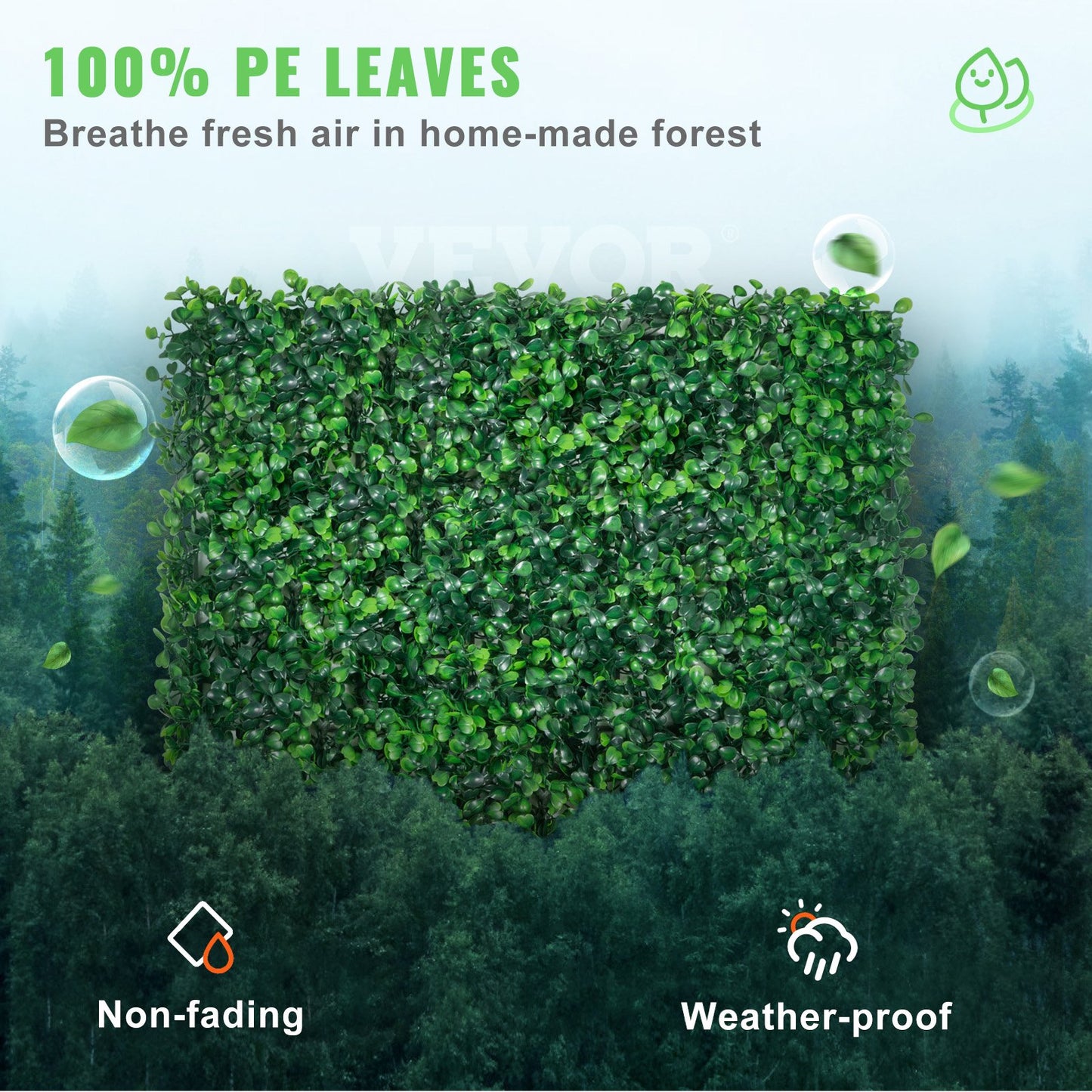Artificial Boxwood Panel UV 12pcs Boxwood Hedge Wall Panels Artificial Grass Backdrop Wall 20X20" 4cm Green Grass Wall Fake Hedge for Decor Privacy Fence Indoor Outdoor Garden Backyard