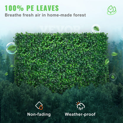 12pcs Artificial Boxwood Panel UV Boxwood Hedge Wall Panels Artificial Grass Backdrop Wall 24X16" 4cm Green Grass Wall Fake Hedge for Decor Privacy Fence Indoor Outdoor Garden Backyard