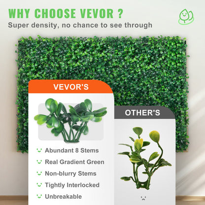 12pcs Artificial Boxwood Panel UV Boxwood Hedge Wall Panels Artificial Grass Backdrop Wall 24X16" 4cm Green Grass Wall Fake Hedge for Decor Privacy Fence Indoor Outdoor Garden Backyard