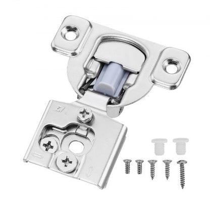Cabinet Hinges, 60 Packs Partial Overlay Kitchen Cabinet Door Hinges, 105 Degree Opening Angel Soft Close Concealed Cupboard Hinges for Framed Cabinet Type, with Mounting Screws