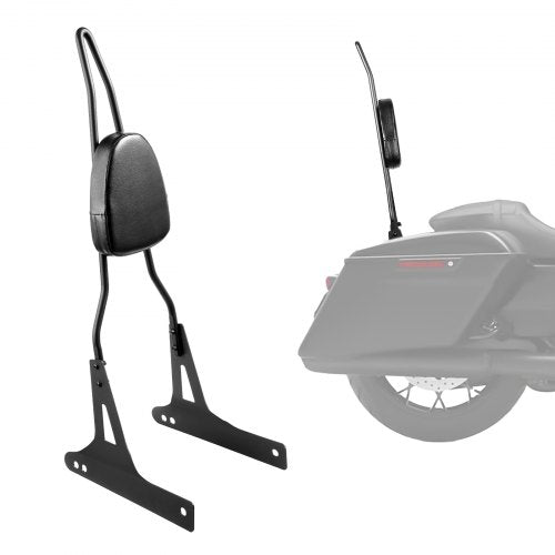 Motorcykelryggstöd Sissy Bar, kompatibel med Harley-Davidson Dyna Street Glide Road Glide Road King, 730 mm höjd avtagbart passagerarryggstöd, för motorcyklar, svart