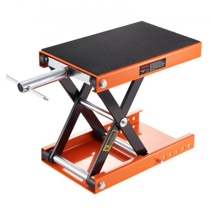 Motorcycle Scissor Jack Lift 499.5 kg Wide Deck Hoist Stand for ATVs Bike