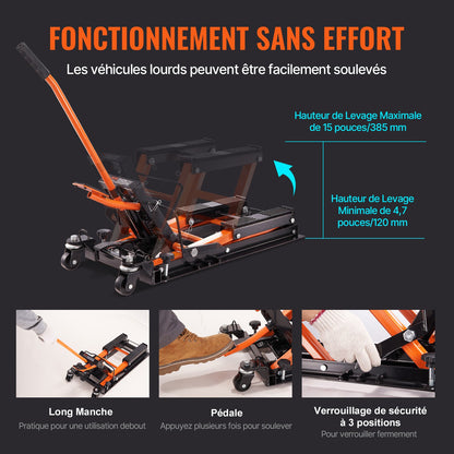 Motorcycle Hydraulic Pump Jack 680.4 kg ATV Dirt Bike Stand