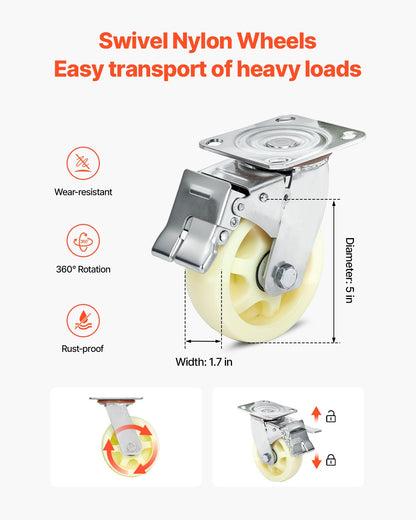 Vattenskotervagn, 1800 lbs lastkapacitet, vattenskoterställ, vattenskotervagn för att flytta vattenskoter, fast våningssäng med 4 hjul och 2 bromsar, kraftig vattenskotervagn för kajaker, svävare, motorbåtar