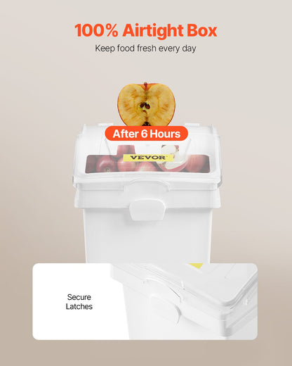 Ingredient Bin, 20.8 L Capacity Ingredient Storage Bin, PP Material Flour Bins On Wheels, White Shelf Ingredient Bin with Scoop and Sliding Lid, Commercial Storage Bins, 3 Pcs/Set