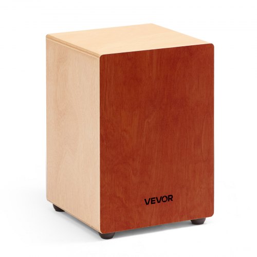 Cajon Box Drum, with Internal Guitar Strings, Lightweight Wooden Percussion Box, Portable Birch Wood Drum Musical Instrument with Silicone Feet, for Beginner & Professional, 305 x 305 x 430 mm