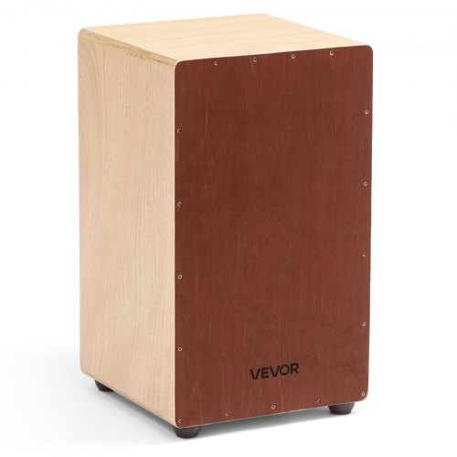 Large Cajon Box Drum, with Internal Snare Wires, Lightweight Wooden Percussion Box, Birch Wood Drum Musical Instrument with Silicone Feet, for Beginners and Professionals, 305 x 305 x 508 mm