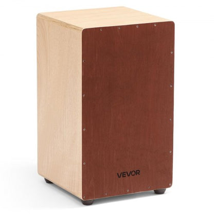 Large Cajon Box Drum, with Internal Snare Wires, Lightweight Wooden Percussion Box, Birch Wood Drum Musical Instrument with Silicone Feet, for Beginners and Professionals, 305 x 305 x 508 mm