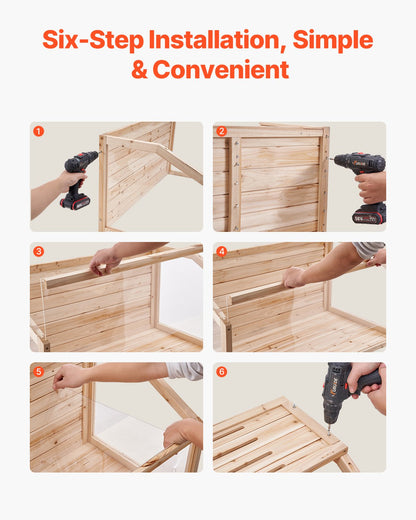 Hamsterbur i trä, 270° visningsvinkel för hamster, 81 x 40 x 40 cm, dvärghamsterburar med öppningsbar topp, ventilerad bur för smådjur, musbur för gerbiler, råttor, marsvin och möss