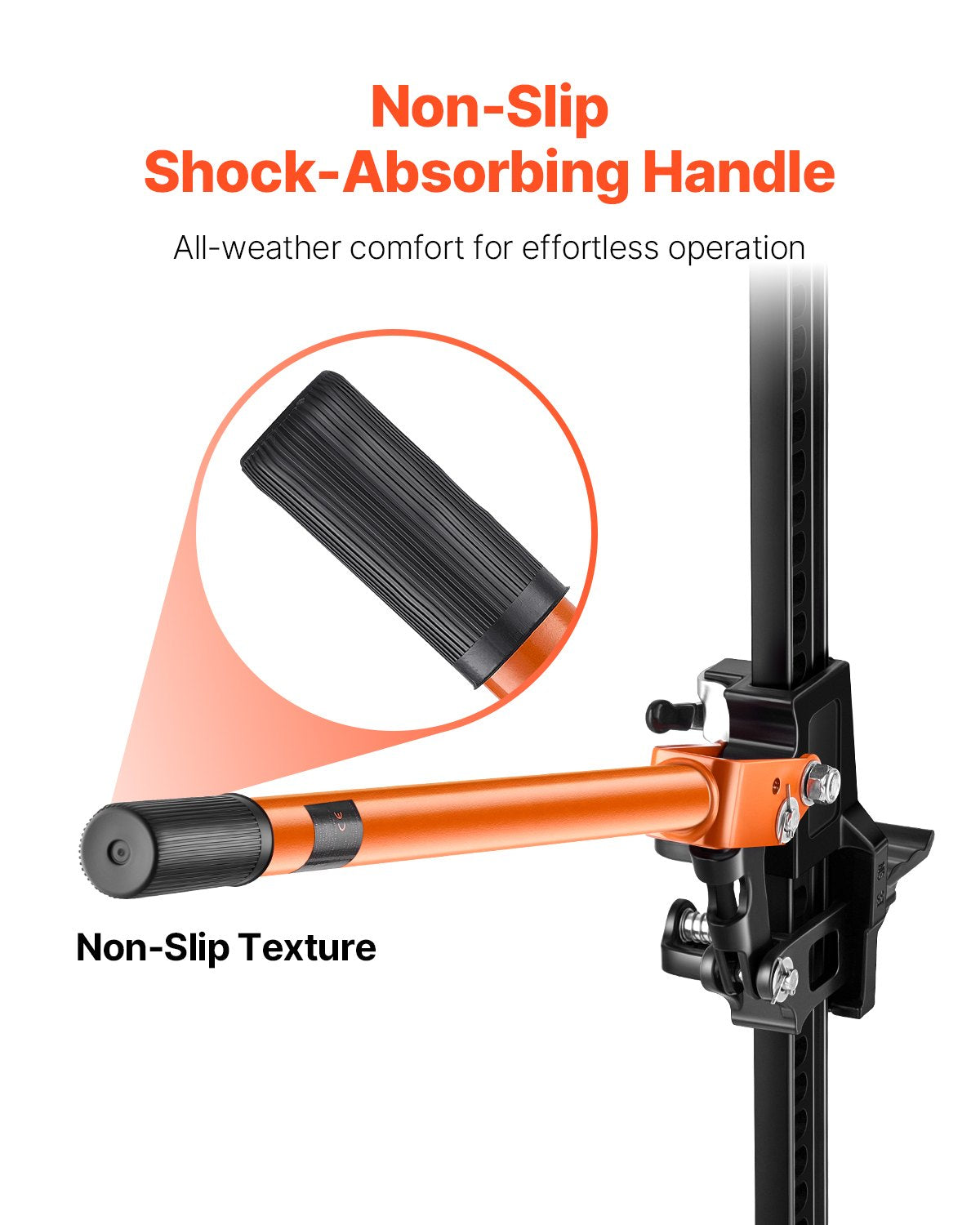 Farm Jack with Base, 122cm Utility High Lift Farm Jack, 3.18 Ton Capacity Ratcheting Off Road Utility Jacks, Heavy-Duty Lift Jacks with 130.1-1079.5 mm Lifting Range for Tractor, Truck, SUV