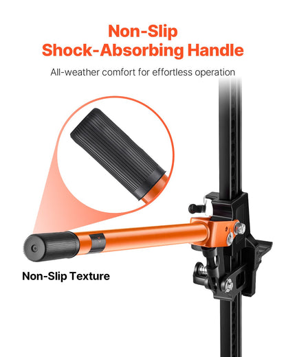 Farm Jack with Base, 122cm Utility High Lift Farm Jack, 3.18 Ton Capacity Ratcheting Off Road Utility Jacks, Heavy-Duty Lift Jacks with 130.1-1079.5 mm Lifting Range for Tractor, Truck, SUV