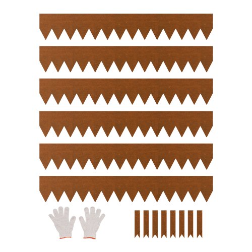 Stålkantlist, 6-pack 40 x 6 tum väderbeständig och rostfri metallkantlist, böjbar trädgårdskant, kraftig gräsmatta, rabattgångavdelare