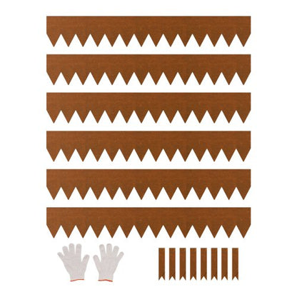 Stålkantlist, 6-pack 40 x 6 tum väderbeständig och rostfri metallkantlist, böjbar trädgårdskant, kraftig gräsmatta, rabattgångavdelare