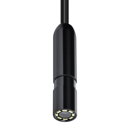 Endoskopkamera med ljus, 1920P HD-boroskop för Android och iOS, inspektionskamera med 8 LED-lampor och 5 m halvstyv kabel, 2X zoom, IP67 vattentät ormskopkamera för bil, VVS