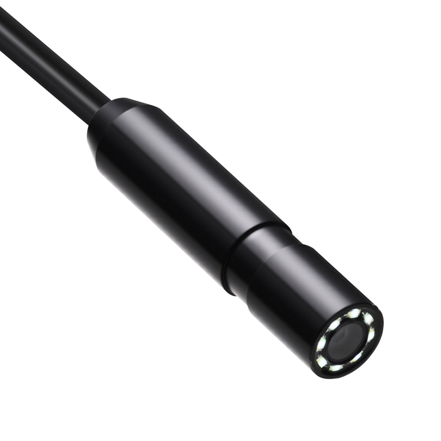 Endoskopkamera med ljus, 1920P HD-boroskop för Android och iOS, inspektionskamera med 8 LED-lampor och 5 m halvstyv kabel, 2X zoom, IP67 vattentät ormskopkamera för bil, VVS