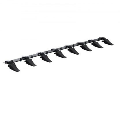 Bucket Tooth Bar, 66'', Heavy Duty Tractor Bucket 8 Teeth Bar for Loader Tractor Skidsteer, 4560 lbs Load-Bearing Capacity Bolt On Design, for Efficient Soil Excavation and Bucket Protection