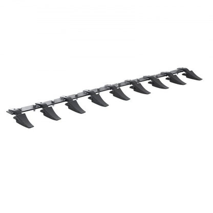Bucket Tooth Bar, 72'', Heavy Duty Tractor Bucket 9 Teeth Bar for Loader Tractor Skidsteer, 4560 lbs Load-Bearing Capacity Bolt On Design, for Efficient Soil Excavation and Bucket Protection