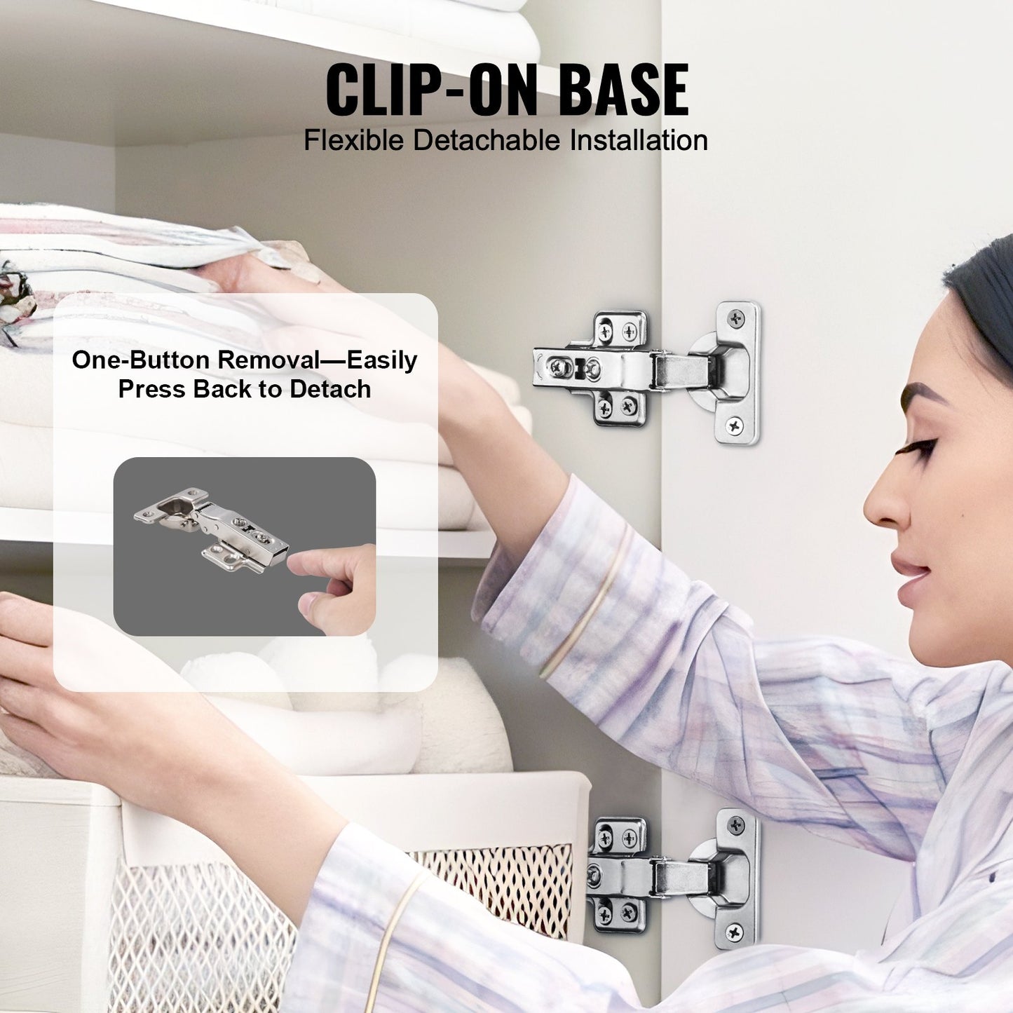 Cabinet Hinges, 60 Packs Full Overlay Kitchen Cabinet Door Hinges, 100 Degree Opening Angel Soft Close Concealed Cupboard Hinges for Frameless Cabinet Type, with Mounting Screws