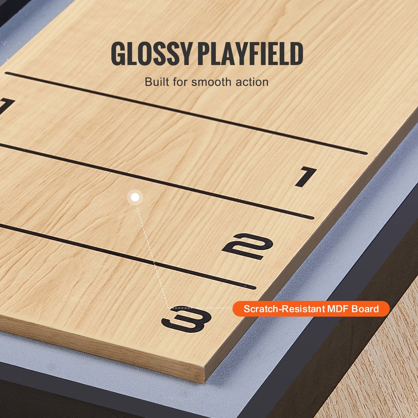 Shuffleboard and Curling 2 in 1 Board Games, 45" Portable Tabletop Set, Two Sided Tabletop Shuffleboard with 8 Rolling Pucks, Shuffleboard and Curling Combo Game Set for Kids and Family