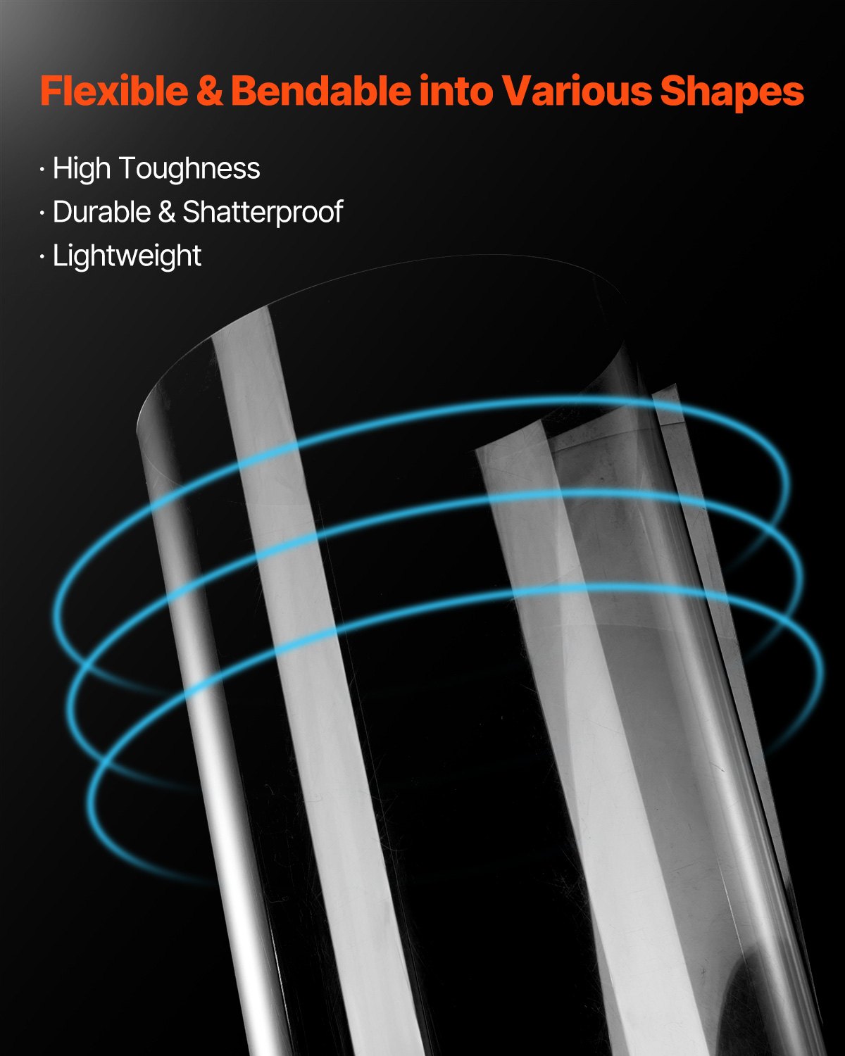 PET/plexiglasskivor, 5-pack plastark, 24 x 36 tum 0,04 tum tjocka transparenta, klara, flexibla plastpaneler för hantverk, reservglas till bildram, gör-det-själv-displayprojekt, lätt att skära