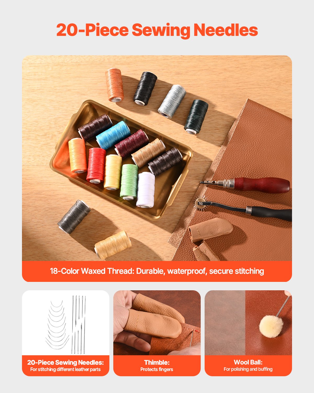 Läderbearbetningsverktygssats, 92 delar läderhantverksverktyg med bärbar läderförvaringsväska, gravyr, stansning, sömnad, stämpling, slipverktyg, perfekt för nybörjare, gör-det-själv-entusiaster och proffs