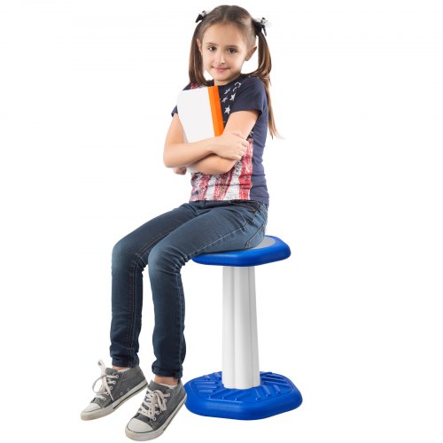 Kids Wobble Chair, Active Chair with Sponge Cushion, Wobble Stool Improves Focus, Posture and Calm Children, Ideal for Schools and Home, Age 7-14, Blue