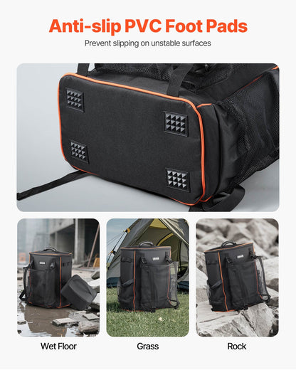 Svetsryggsäck, 33L svetsryggsäck med isolerad väska och hjälmväska, 600D polyester extremt utrustningspaket för verktyg och hjälm, multifunktionell utrustningsväska för svetsning, utomhuscamping, vandring